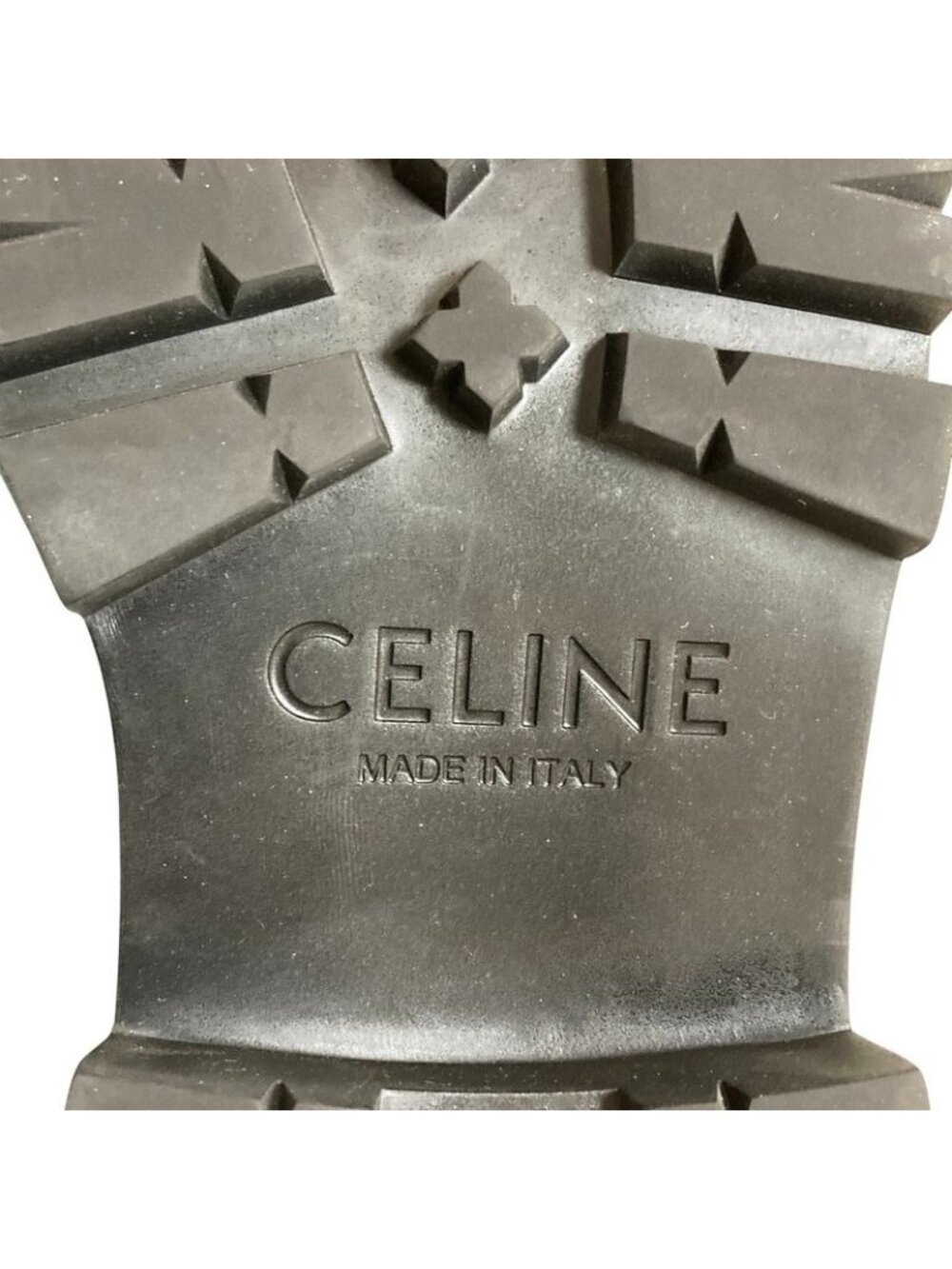 Celine Triomphe T Strap Loafer 37 Silver - Picture 9 of 12